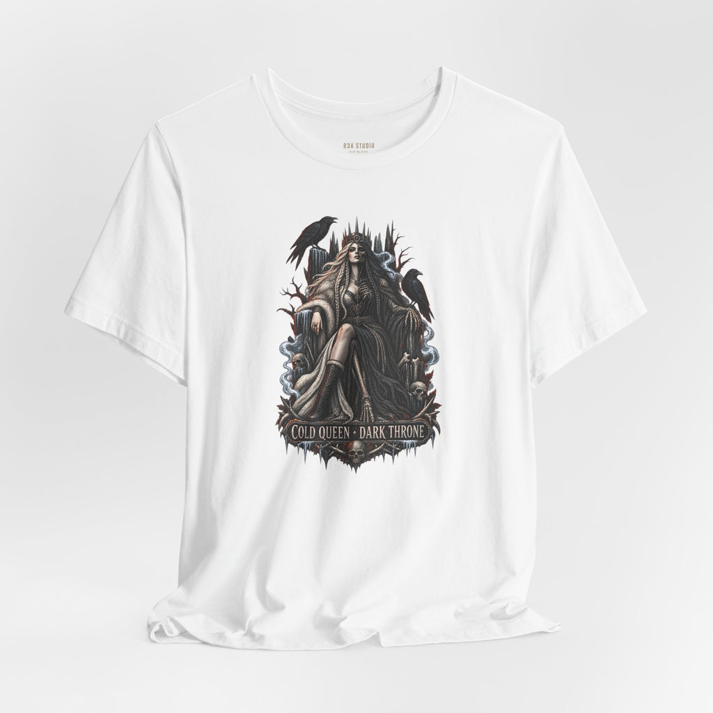 Cold Queen, Dark Throne — Norse Fantasy T-Shirt
