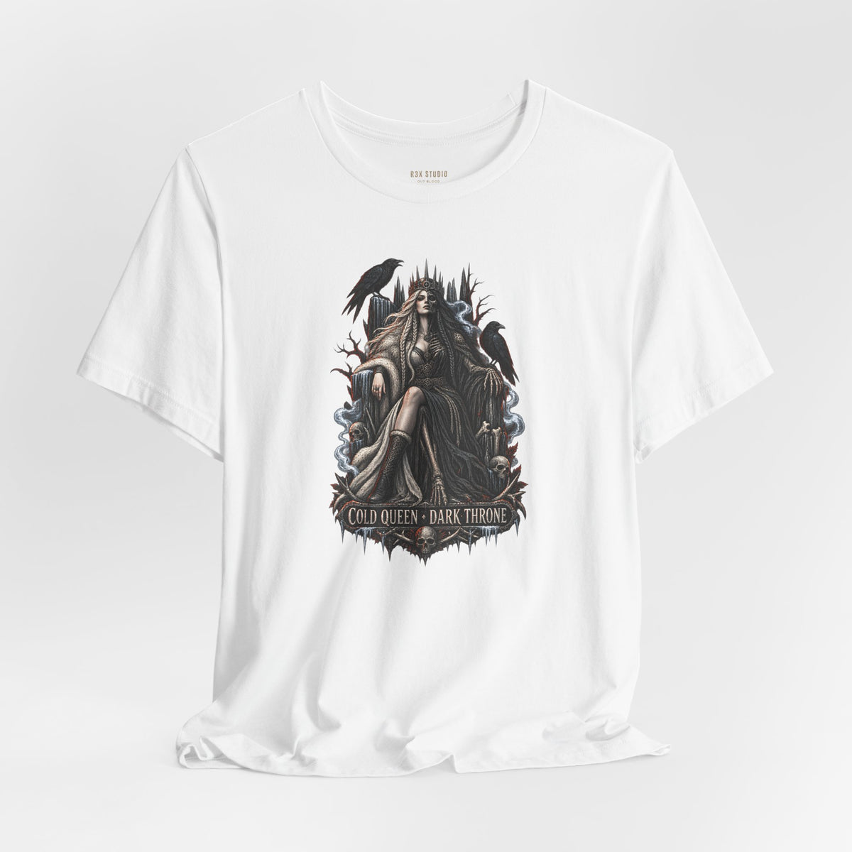 Cold Queen, Dark Throne — Norse Fantasy T-Shirt