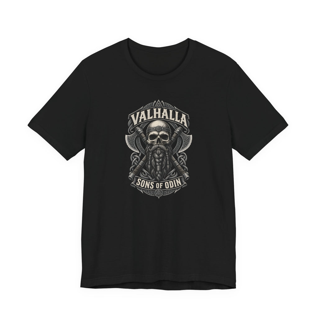 Valhalla, Sons of Odin — Viking Skull T-Shirt