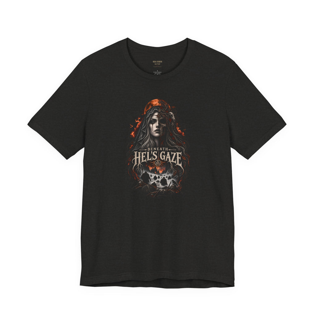 Beneath Hel’s Gaze – Dark Norse Goddess T-Shirt