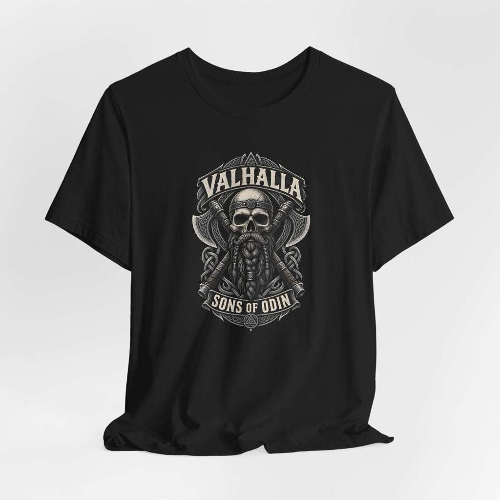 Valhalla, Sons of Odin — Viking Skull T-Shirt