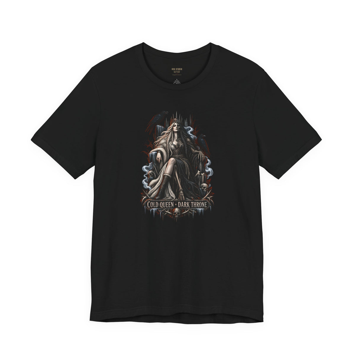 Cold Queen, Dark Throne — Norse Fantasy T-Shirt