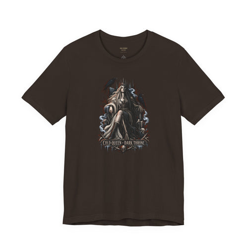Cold Queen, Dark Throne — Norse Fantasy T-Shirt