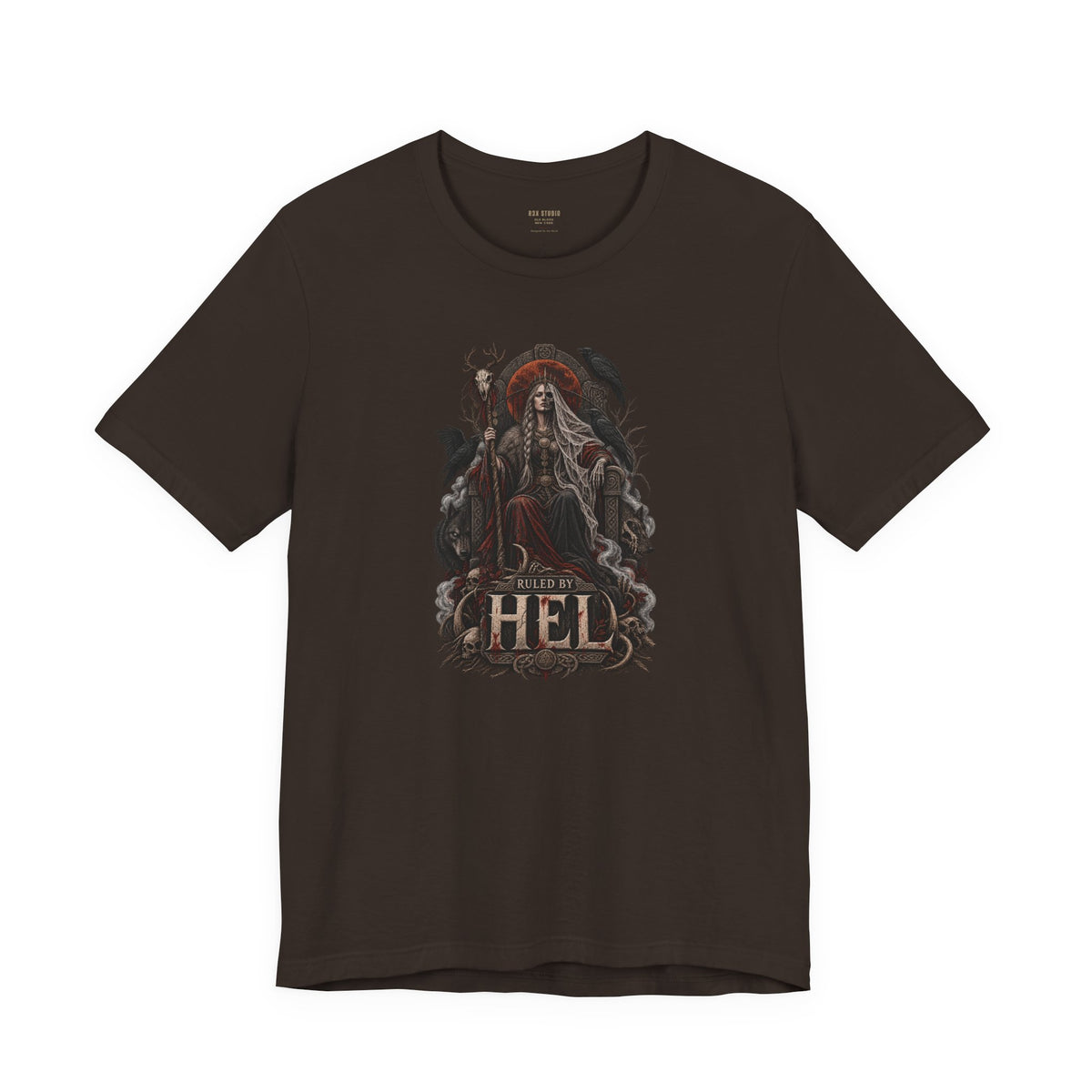 Ruled by Hel T-Shirt | Norse Goddess & Gothic Raven Design