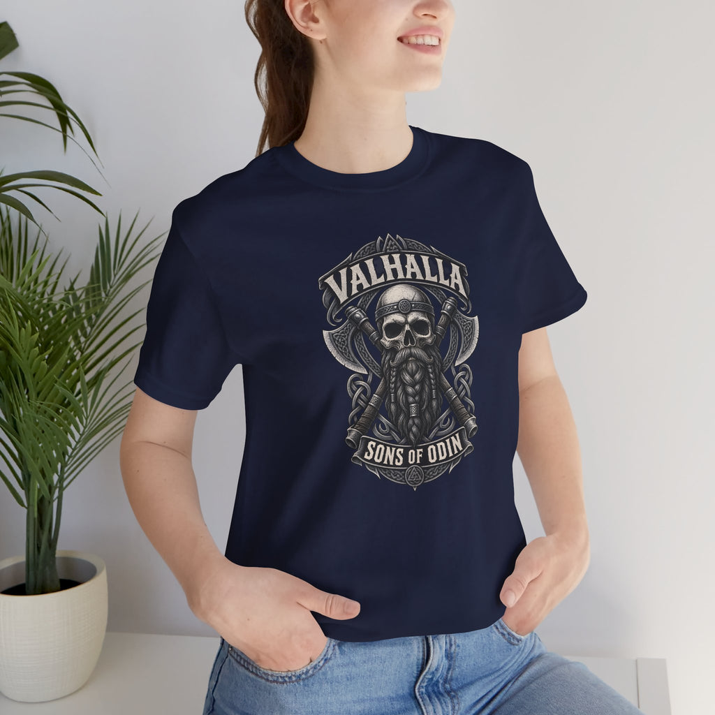 Valhalla, Sons of Odin — Viking Skull T-Shirt