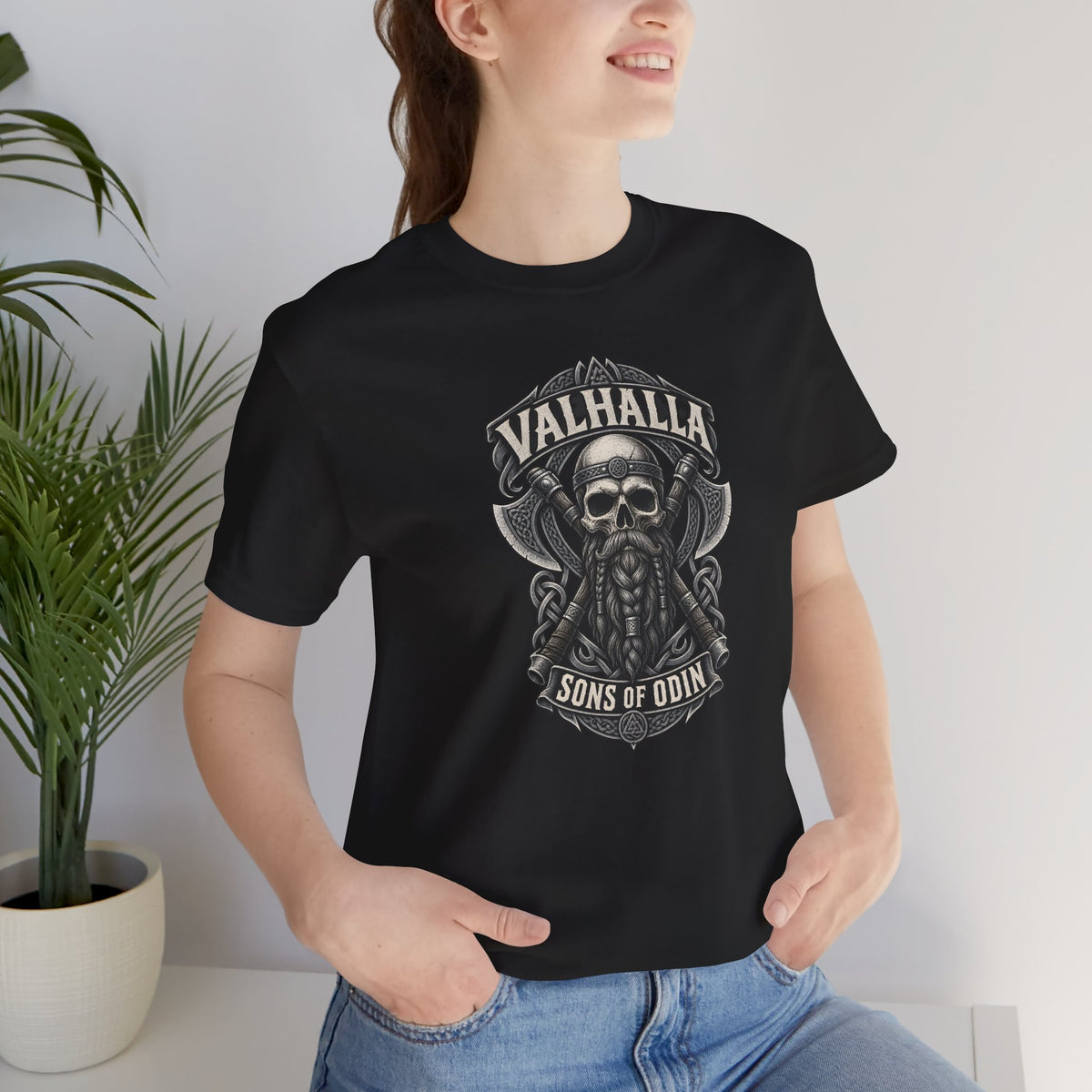 Valhalla, Sons of Odin — Viking Skull T-Shirt