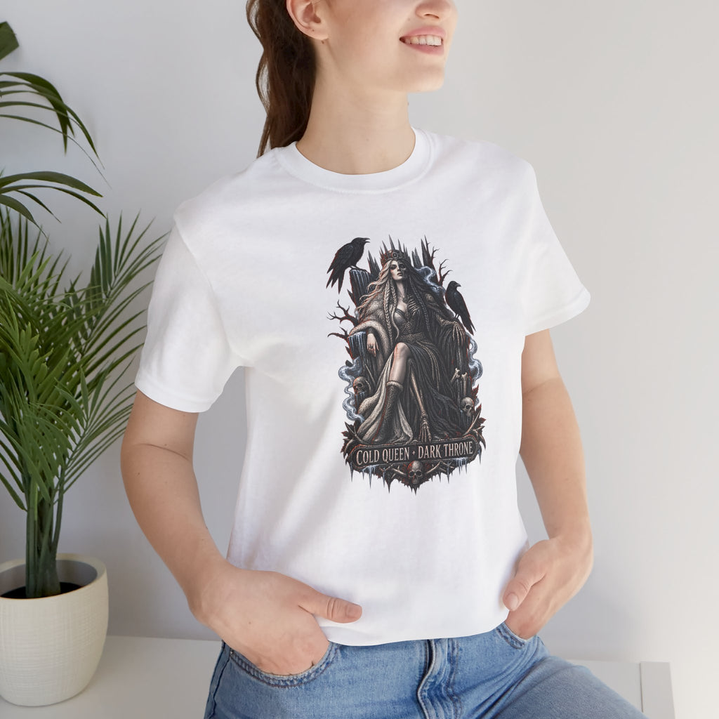 Cold Queen, Dark Throne — Norse Fantasy T-Shirt