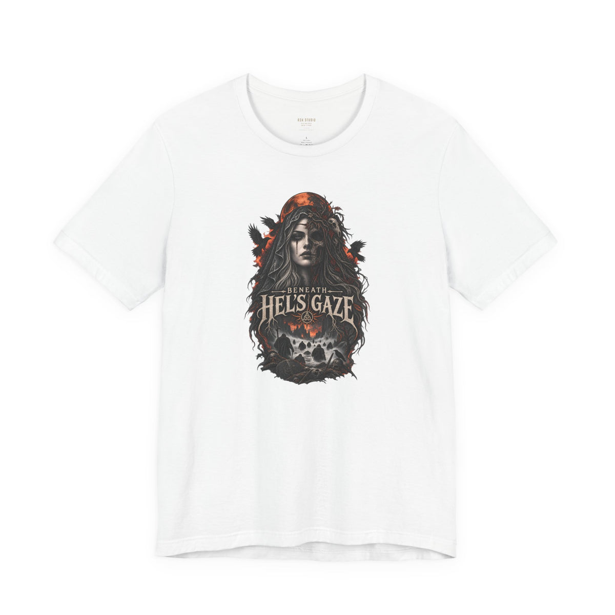 Beneath Hel’s Gaze – Dark Norse Goddess T-Shirt