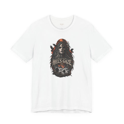 Beneath Hel’s Gaze – Dark Norse Goddess T-Shirt