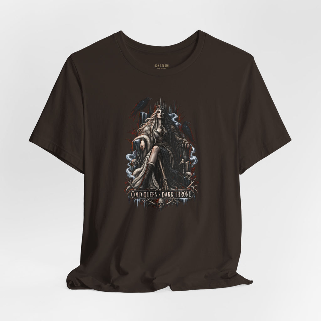 Cold Queen, Dark Throne — Norse Fantasy T-Shirt