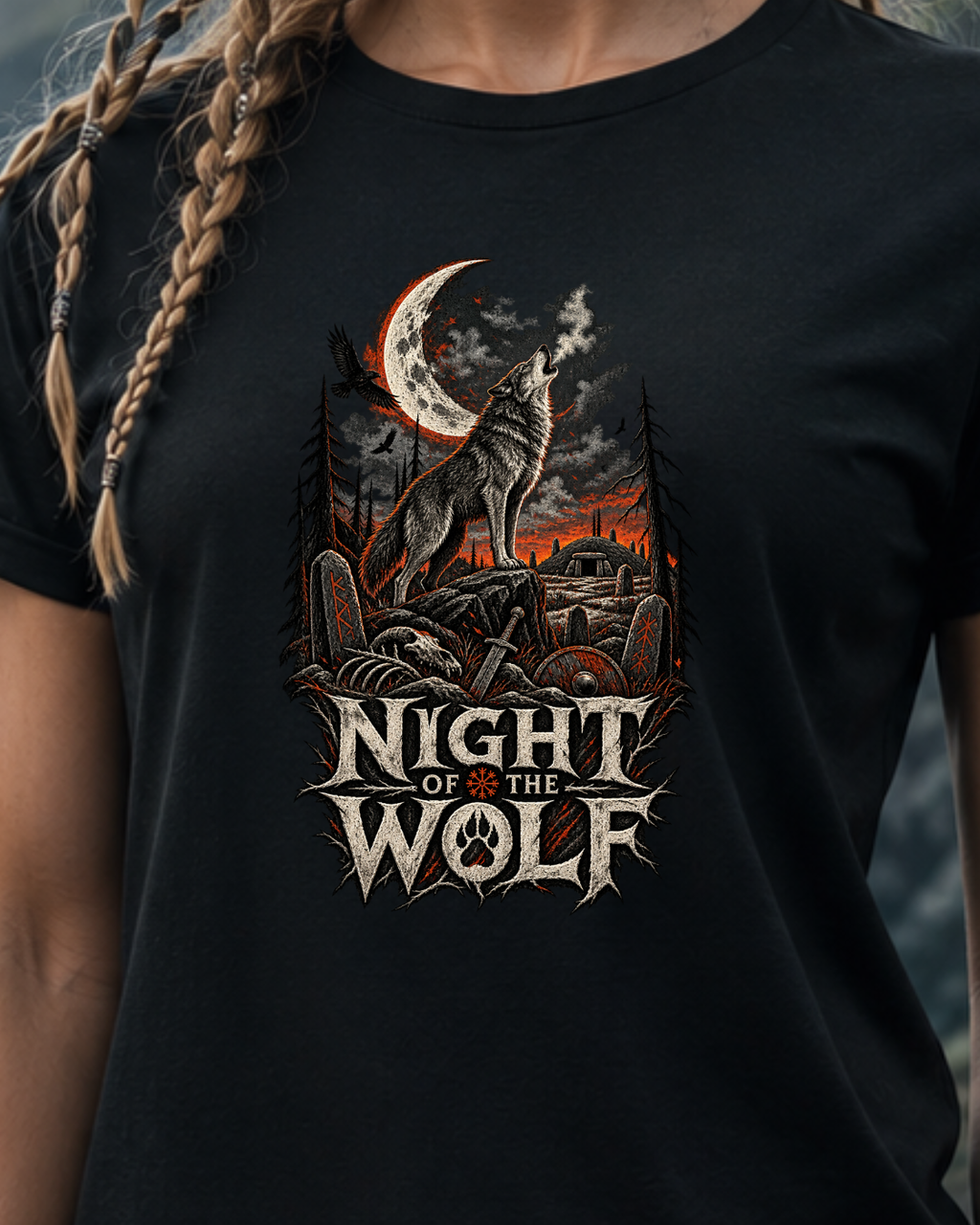 Night of the Wolf — Nordic Wolf T-Shirt