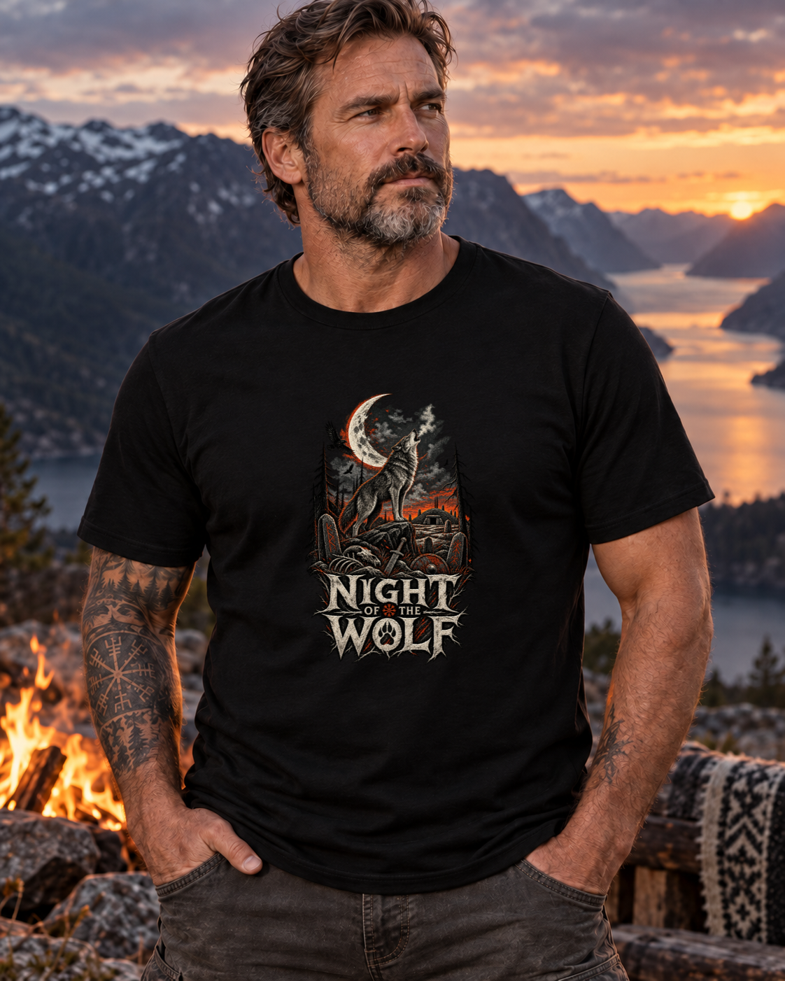 Night of the Wolf — Nordic Wolf T-Shirt