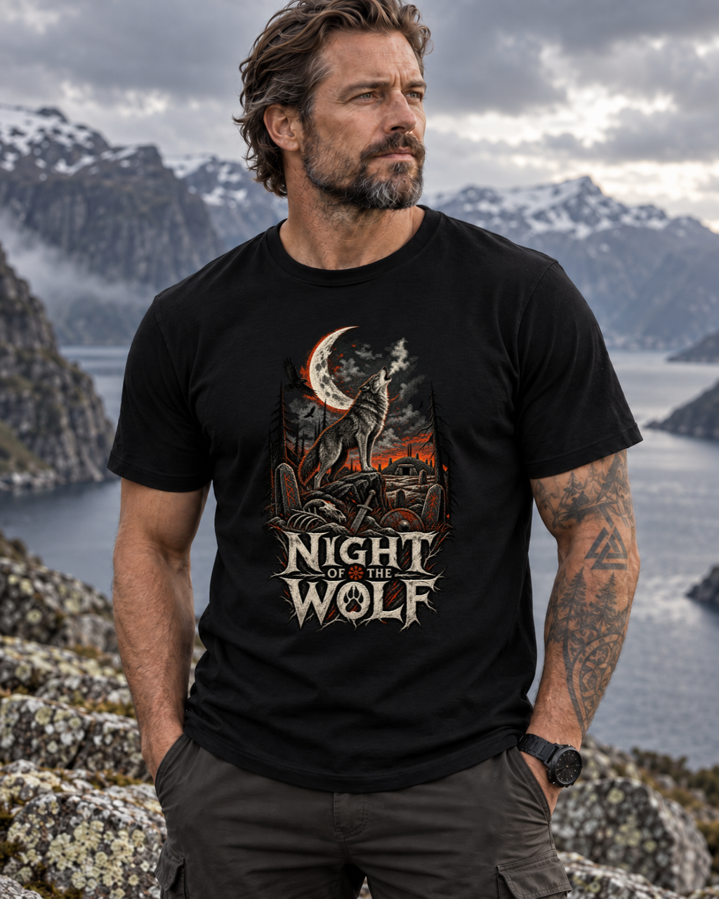 Night of the Wolf — Nordic Wolf T-Shirt