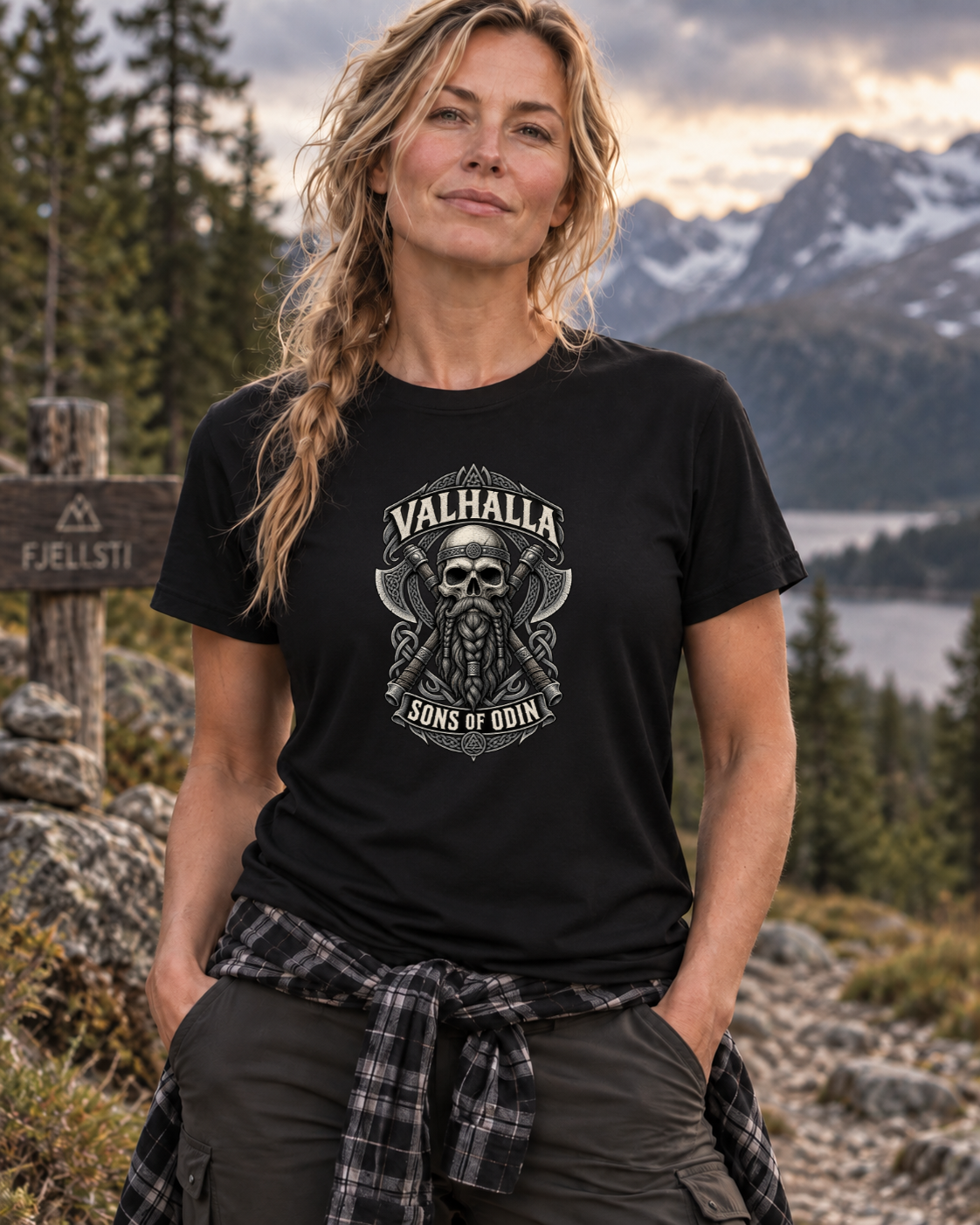 Valhalla, Sons of Odin — Viking Skull T-Shirt