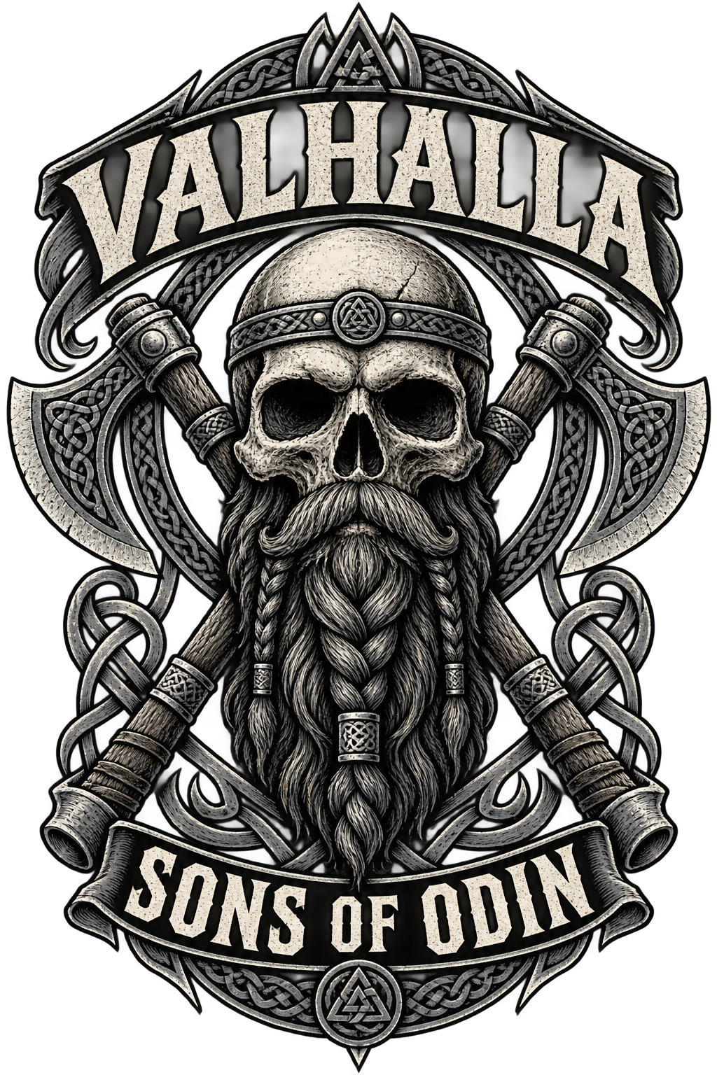 Valhalla, Sons of Odin — Viking Skull T-Shirt