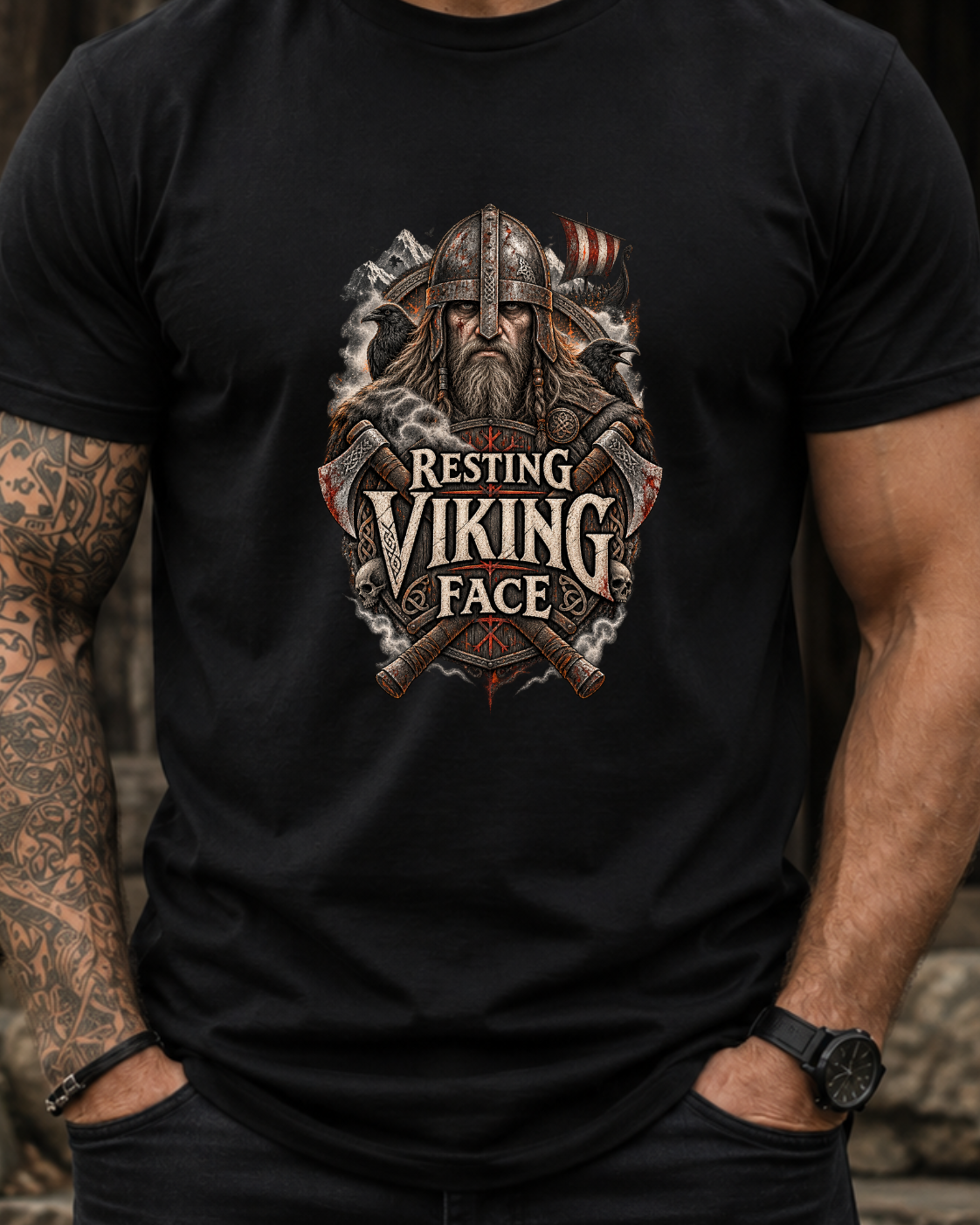 Spooky Like a Viking – Dark Norse Halloween T-Shirt
