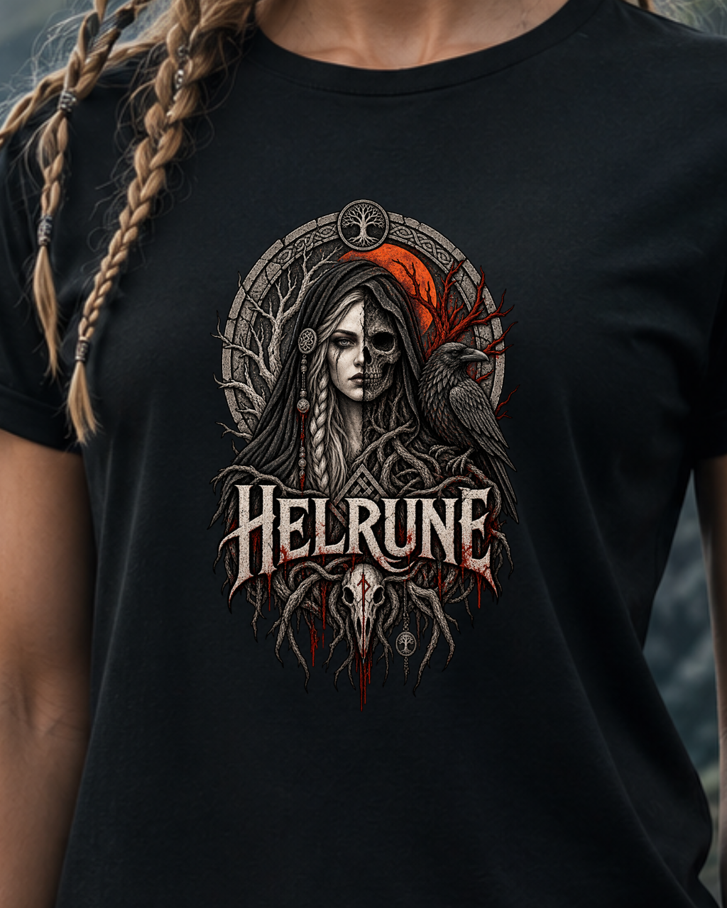 Helrune – Dark Norse Goddess T-Shirt