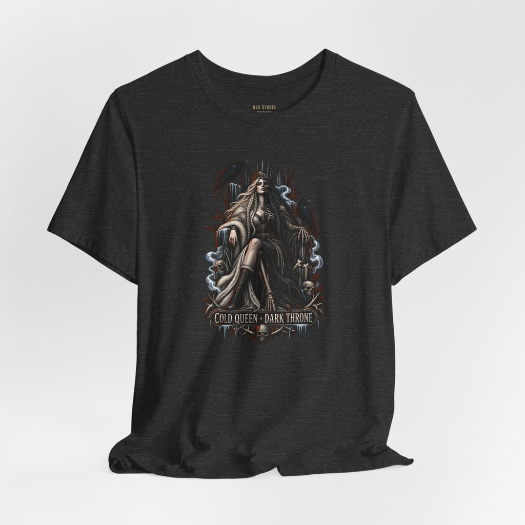 Cold Queen, Dark Throne — Norse Fantasy T-Shirt