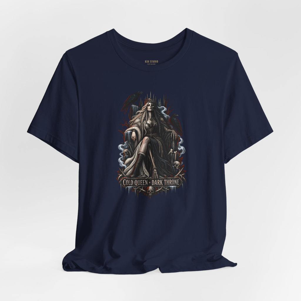 Cold Queen, Dark Throne — Norse Fantasy T-Shirt
