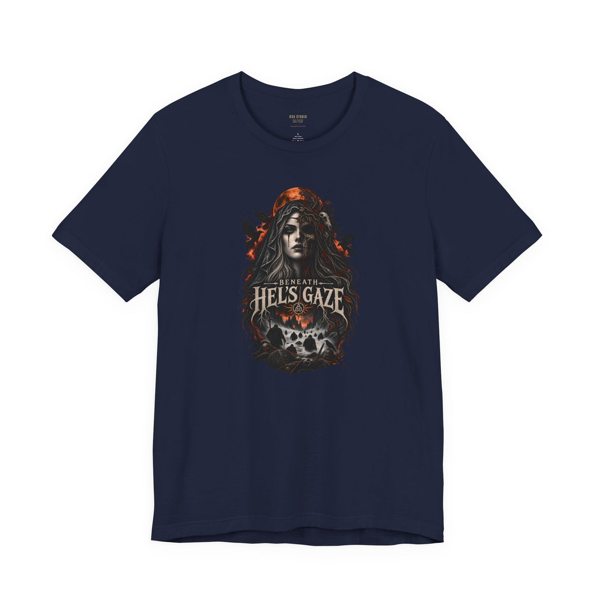 Beneath Hel’s Gaze – Dark Norse Goddess T-Shirt