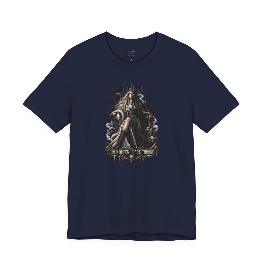 Cold Queen, Dark Throne — Norse Fantasy T-Shirt