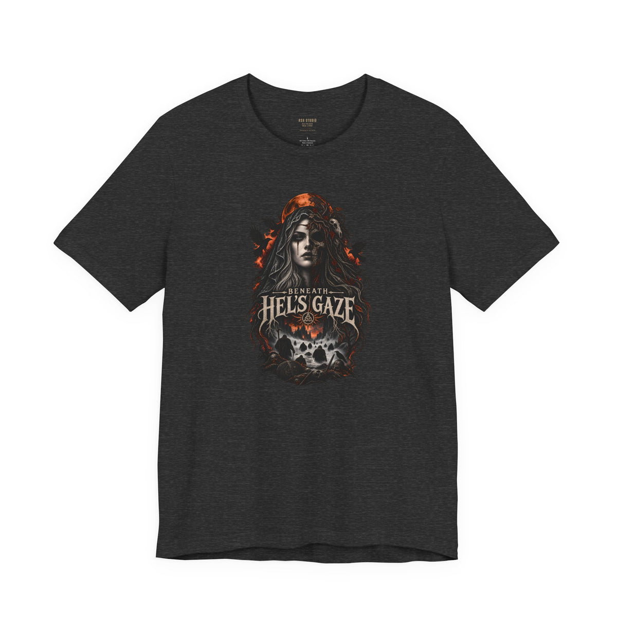 Beneath Hel’s Gaze – Dark Norse Goddess T-Shirt
